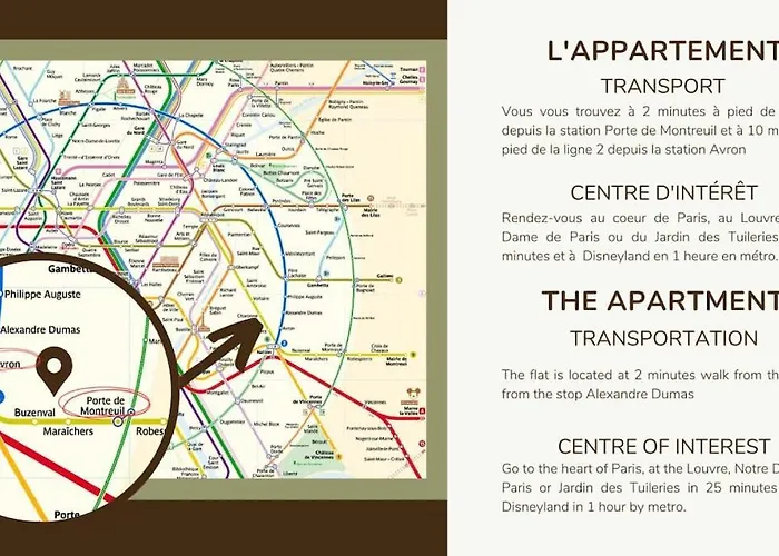 31.Appart 8Pers#3 Bedroom #Pere Lachaise #Nation
